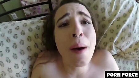 Miniature Brooke Johnson made her boyfriend cum twice.