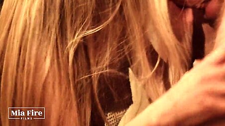 Crazy Mia Fire passionately sucks all the cum, you want that too???