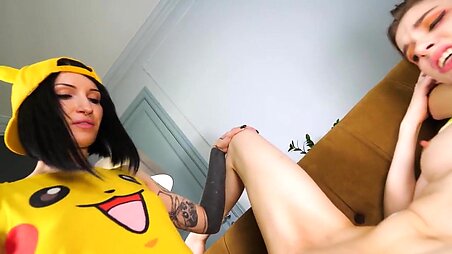 My First Sex Teachers 3some lesbian strapon