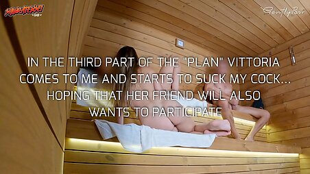 Two girls sucked my dick in the bathhouse