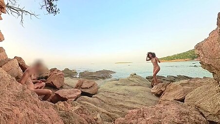 I fuck another man's wife whore on the beach while my husband sleeps