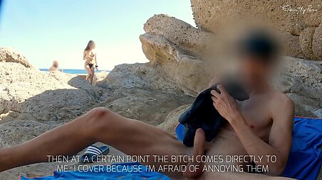 Dickflash for a slutty little bitch and she can't resist to make me cum.