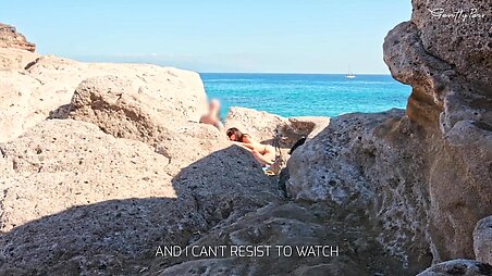 Dickflash for a slutty little bitch and she can't resist to make me cum.